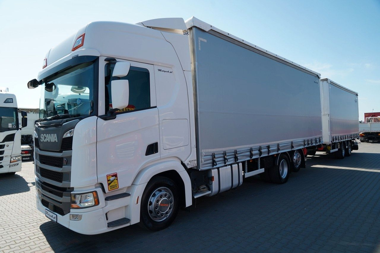 Scania R 450 / ZESTAW TANDEM 120 M3 / PRZEJAZDOWY / OŚ - 侧帘卡车:图2 Scania R 450 / ZESTAW TANDEM 120 M3 / PRZEJAZDOWY / OŚ - 侧帘卡车:图2