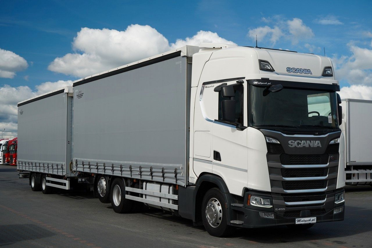 Scania S 450 / ZESTAW TANDEM / 120 M3 /  I-PARK COOL Scania S 450 / ZESTAW TANDEM / 120 M3 / PO KONTRAKCIE S - 侧帘卡车:图1 Scania S 450 / ZESTAW TANDEM / 120 M3 /  I-PARK COOL Scania S 450 / ZESTAW TANDEM / 120 M3 / PO KONTRAKCIE S - 侧帘卡车:图1