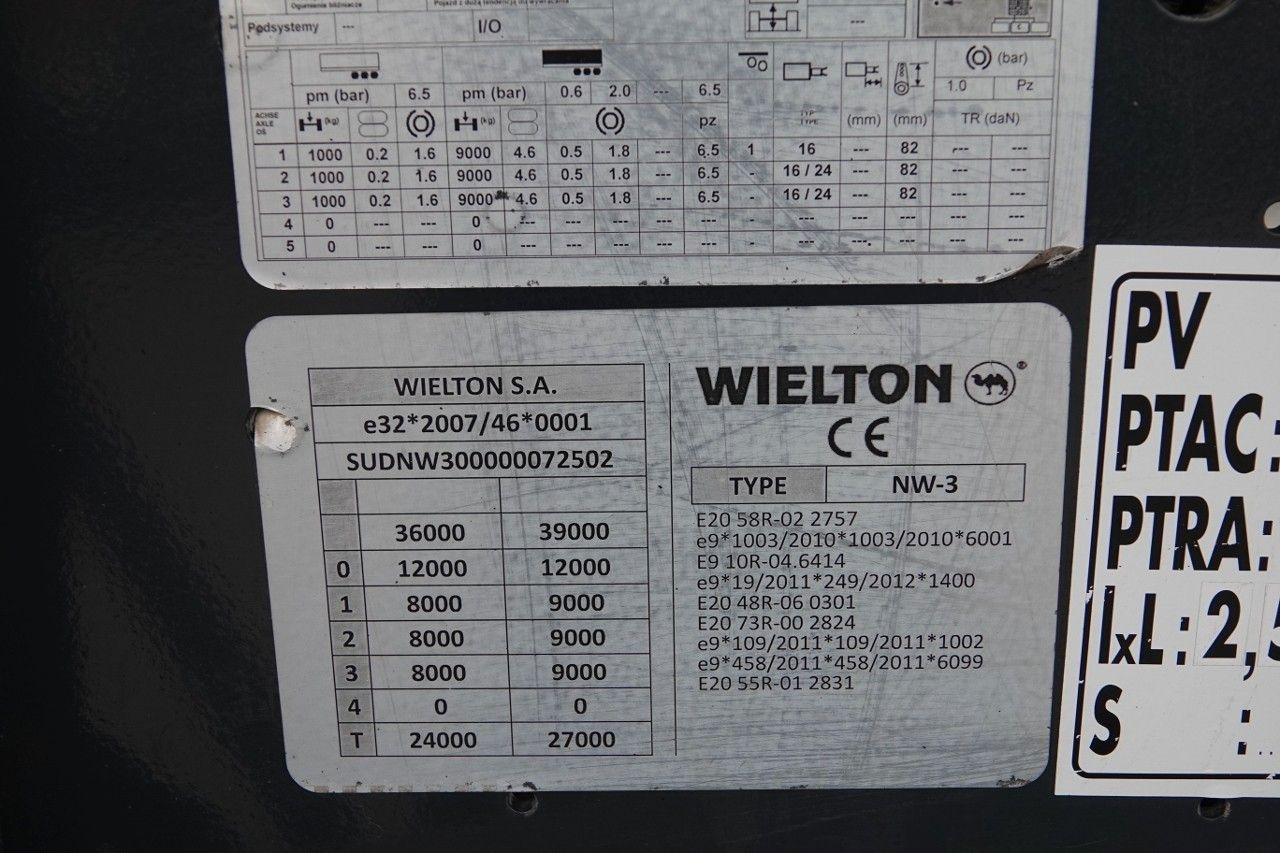 翻斗半拖车 Wielton WYWROTKA / STALOWA / 25m3 / HP RYNNA / OŚ PODNOS：图18