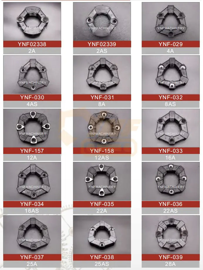 YNF Factory Wholesale Flexible Rubber Coupling CF-A For Excavator Air Compressor Connecting Glue Assembly - 离合器及其零件:图4 YNF Factory Wholesale Flexible Rubber Coupling CF-A For Excavator Air Compressor Connecting Glue Assembly - 离合器及其零件:图4
