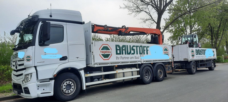 Mercedes-Benz 2545 Actros Pritsche Kran Palfinger PK21001 - 栏板式/ 平板卡车, 起重车:图1 Mercedes-Benz 2545 Actros Pritsche Kran Palfinger PK21001 - 栏板式/ 平板卡车, 起重车:图1