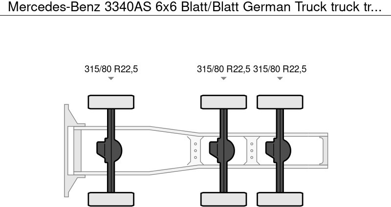 Mercedes-Benz 3340AS 6x6 Blatt/Blatt German Truck - 牵引车:图4 Mercedes-Benz 3340AS 6x6 Blatt/Blatt German Truck - 牵引车:图4
