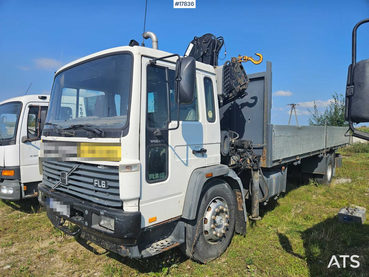 1997 Volvo FL 619 - 栏板式/ 平板卡车, 起重车:图1 1997 Volvo FL 619 - 栏板式/ 平板卡车, 起重车:图1