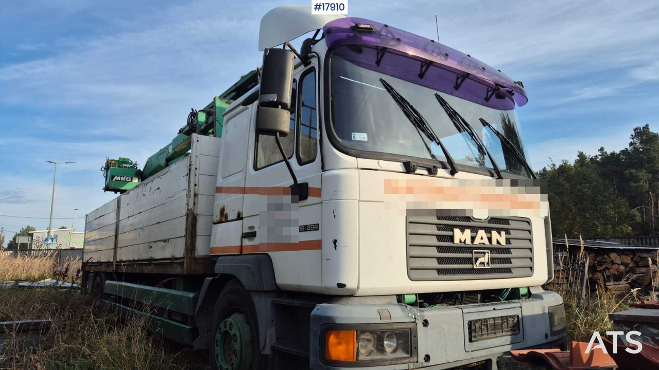 2000 MAN 18.284 - 栏板式/ 平板卡车, 起重车:图3 2000 MAN 18.284 - 栏板式/ 平板卡车, 起重车:图3