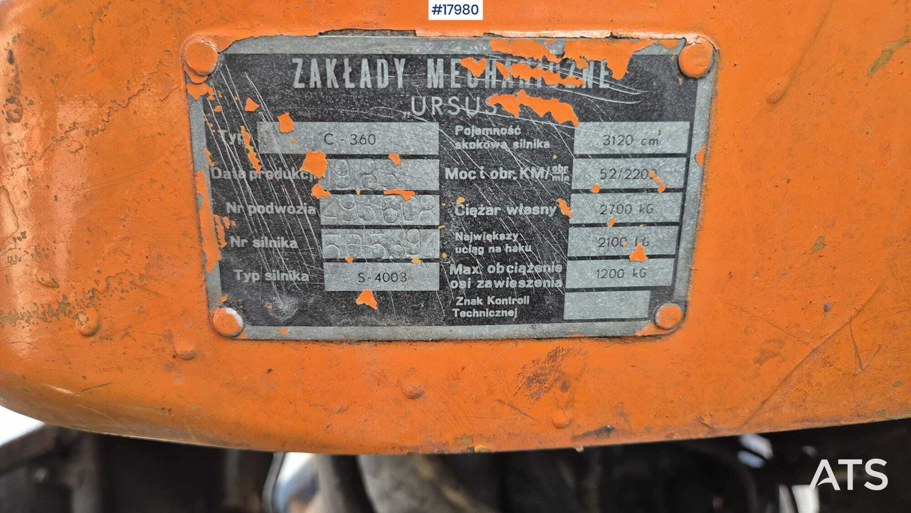 拖拉机 URSUS C 360 agricultural tractor (1983):图18 拖拉机 URSUS C 360 agricultural tractor (1983):图18