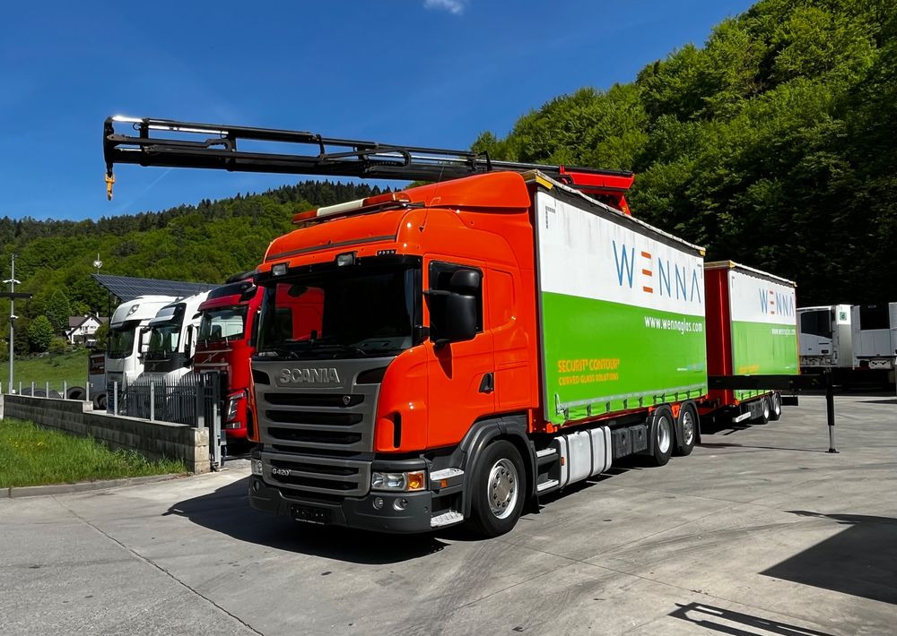 Scania G420 // Tandem // HDS Palfinger 18002 EH // Przyczepa // Oś skrętna podnoszona // Video !!! - 侧帘卡车, 电动卡车:图1 Scania G420 // Tandem // HDS Palfinger 18002 EH // Przyczepa // Oś skrętna podnoszona // Video !!! - 侧帘卡车, 电动卡车:图1
