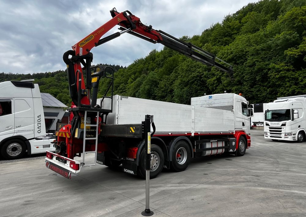 Scania G450 // 6x2// Skrzynia 6.40x2.49 // HDS Palfinger // Oś skrętna podnoszona // - 栏板式/ 平板卡车, 起重车:图4 Scania G450 // 6x2// Skrzynia 6.40x2.49 // HDS Palfinger // Oś skrętna podnoszona // - 栏板式/ 平板卡车, 起重车:图4