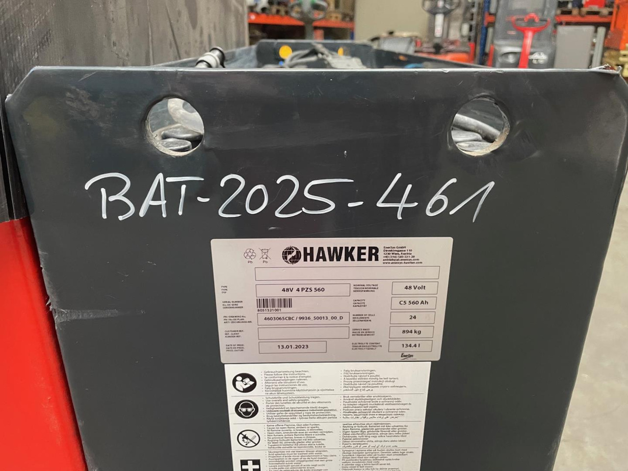 Hawker 48V   4 PZS 560 - 电池 适用于 材料装卸设备:图4 Hawker 48V   4 PZS 560 - 电池 适用于 材料装卸设备:图4