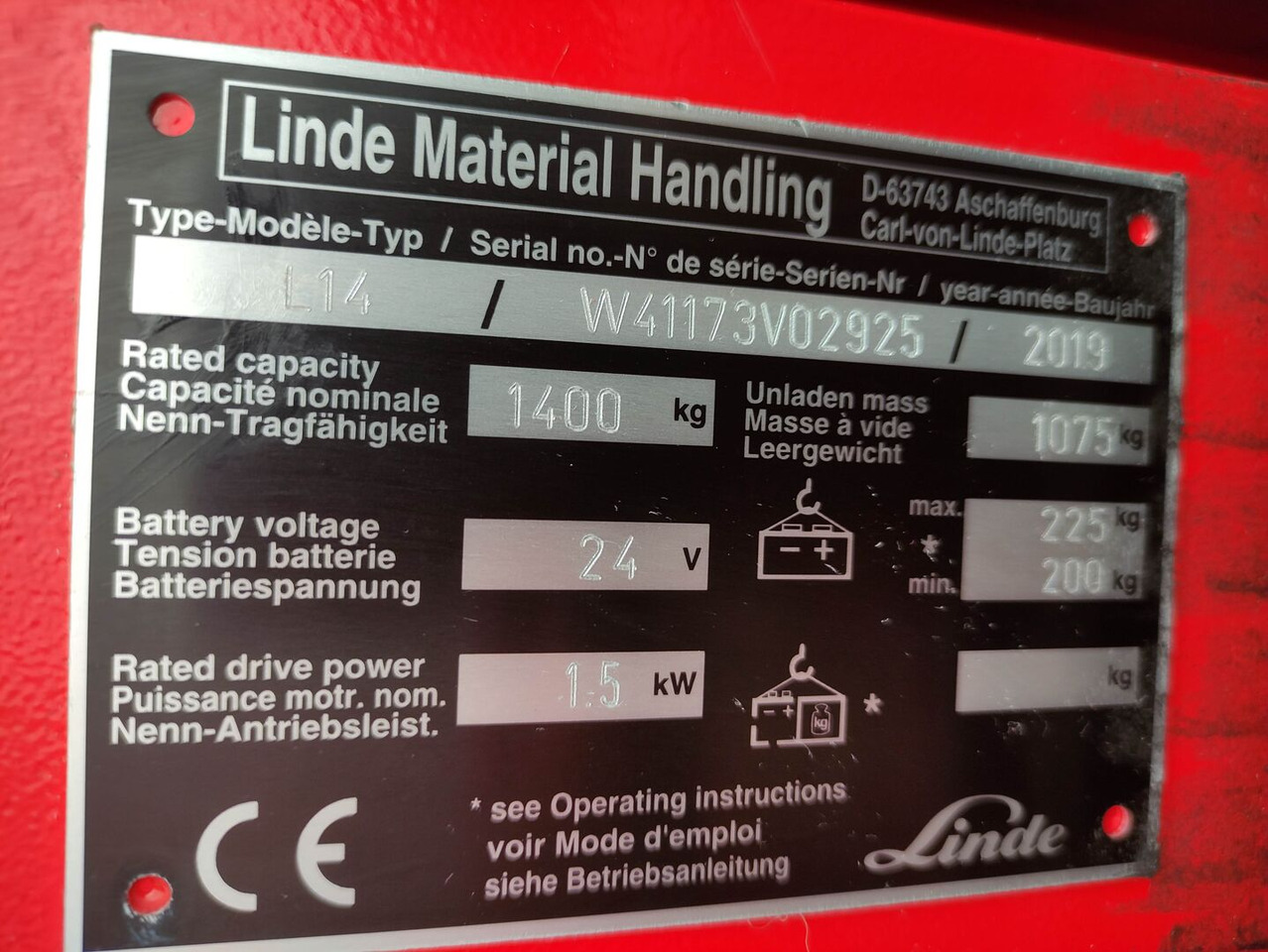 Linde L14i-1173 - 堆垛机:图5 Linde L14i-1173 - 堆垛机:图5