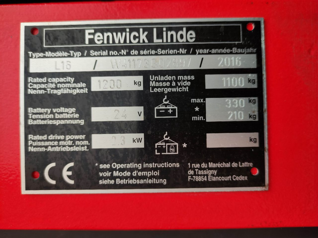 Linde L16-1173 - 堆垛机:图5 Linde L16-1173 - 堆垛机:图5