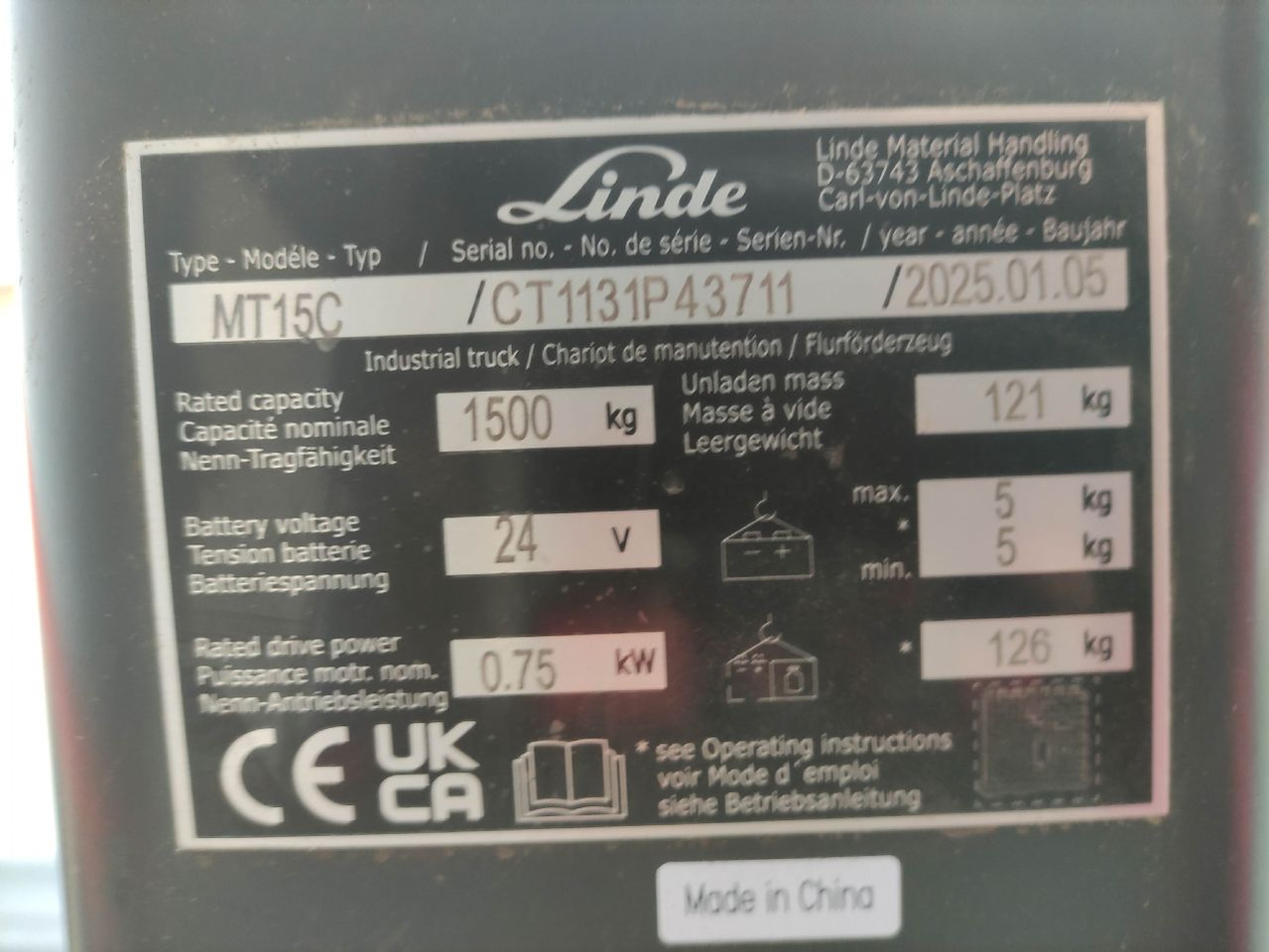 Linde MT15C - 码垛车:图5 Linde MT15C - 码垛车:图5
