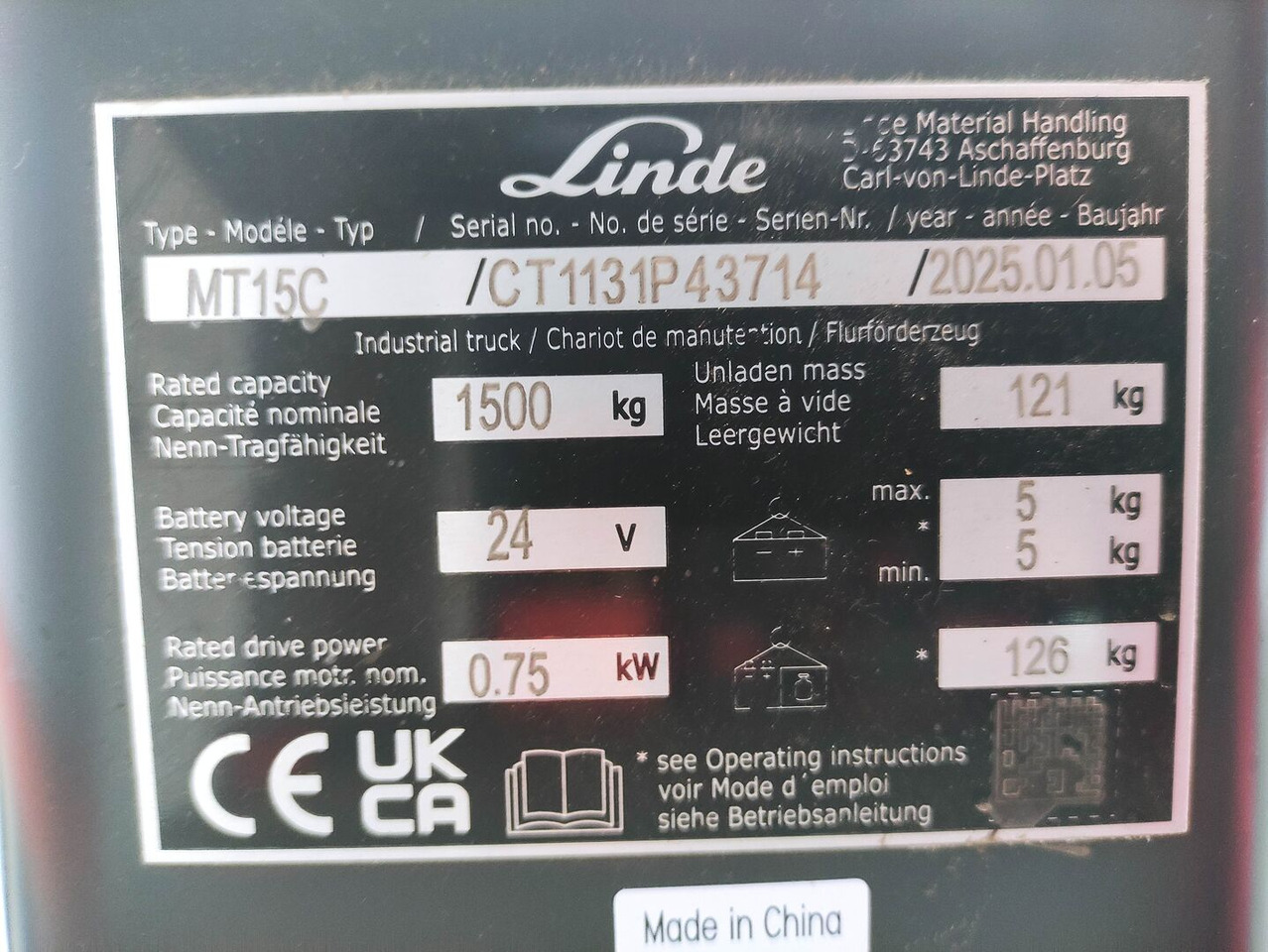 Linde MT15C - 码垛车:图5 Linde MT15C - 码垛车:图5