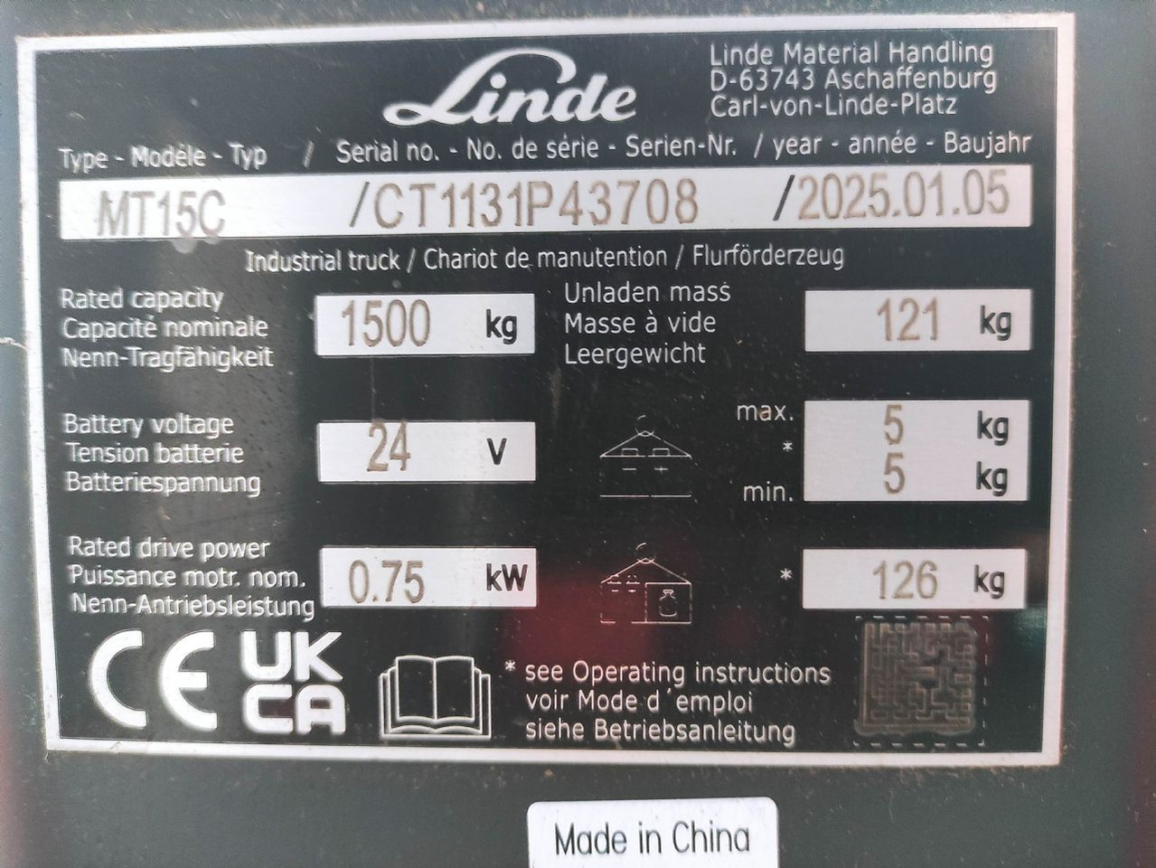 Linde MT15C - 码垛车:图5 Linde MT15C - 码垛车:图5