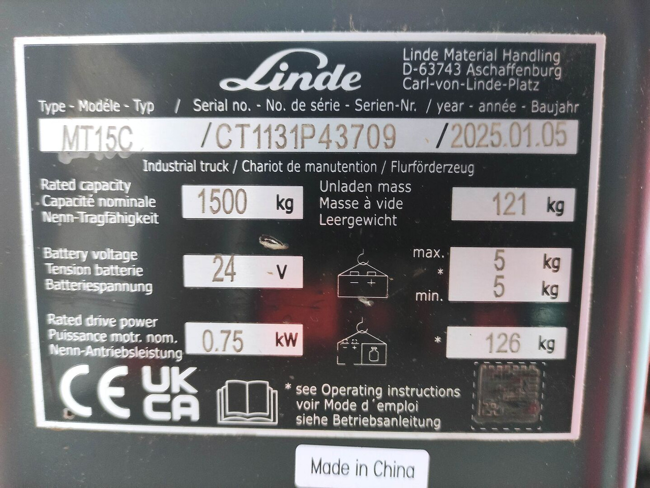 Linde MT15C - 码垛车:图5 Linde MT15C - 码垛车:图5