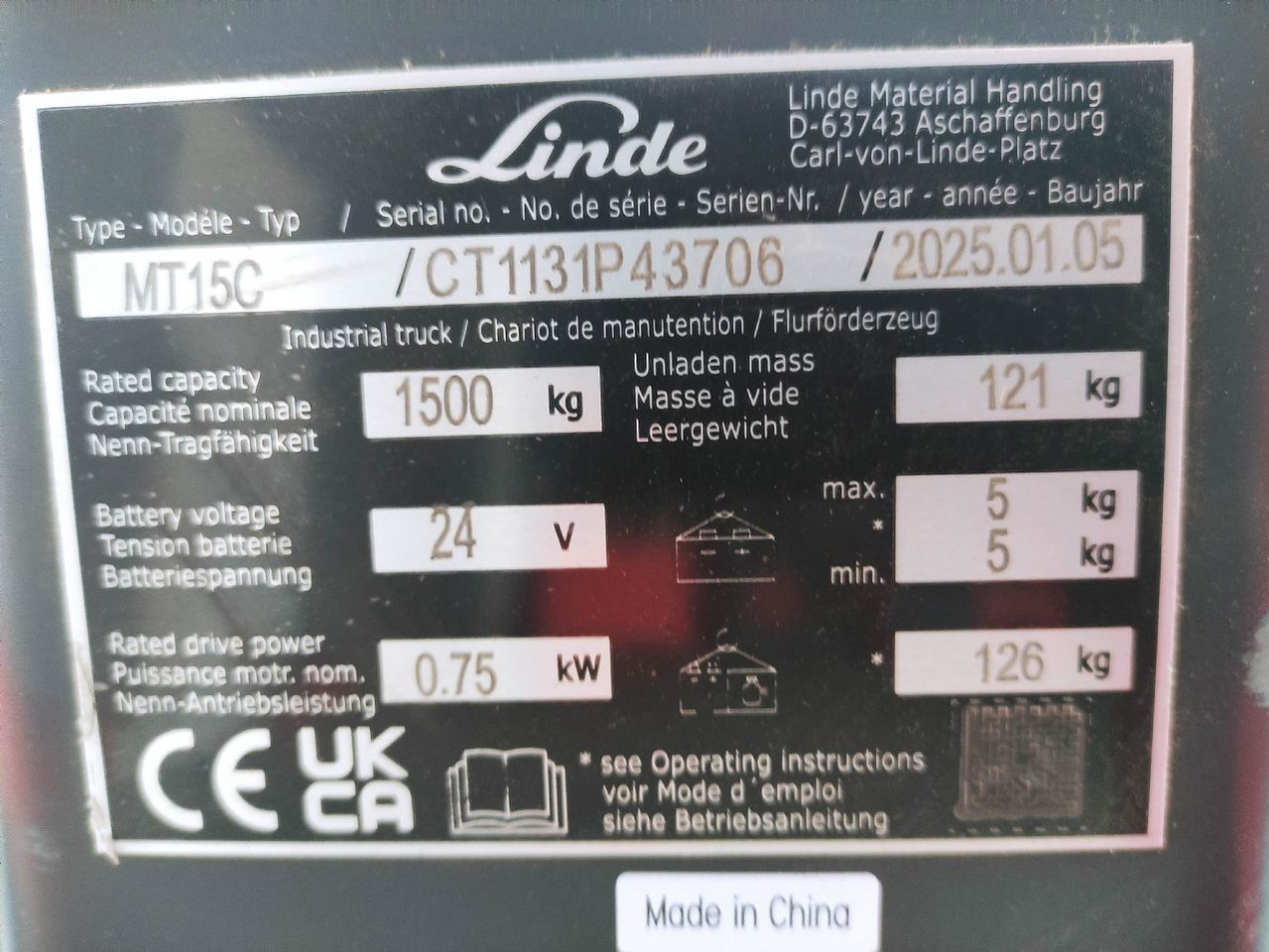 Linde MT15C - 码垛车:图5 Linde MT15C - 码垛车:图5