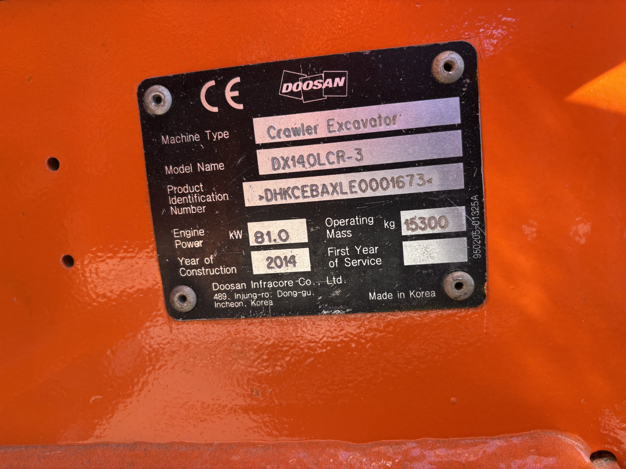 履带式挖掘机 DOOSAN DX140-3：图15