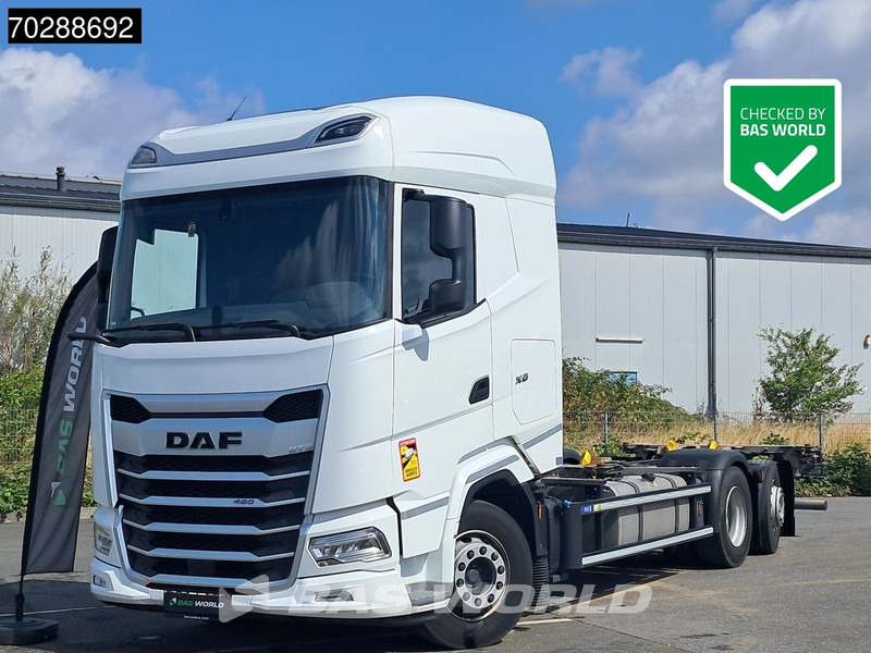 DAF XG 480 6X2 BDF 2xTanks Lift+lenkasche Automatic ACC LED Euro 6 - 集装箱运输车/ 可拆卸车身的卡车:图1 DAF XG 480 6X2 BDF 2xTanks Lift+lenkasche Automatic ACC LED Euro 6 - 集装箱运输车/ 可拆卸车身的卡车:图1