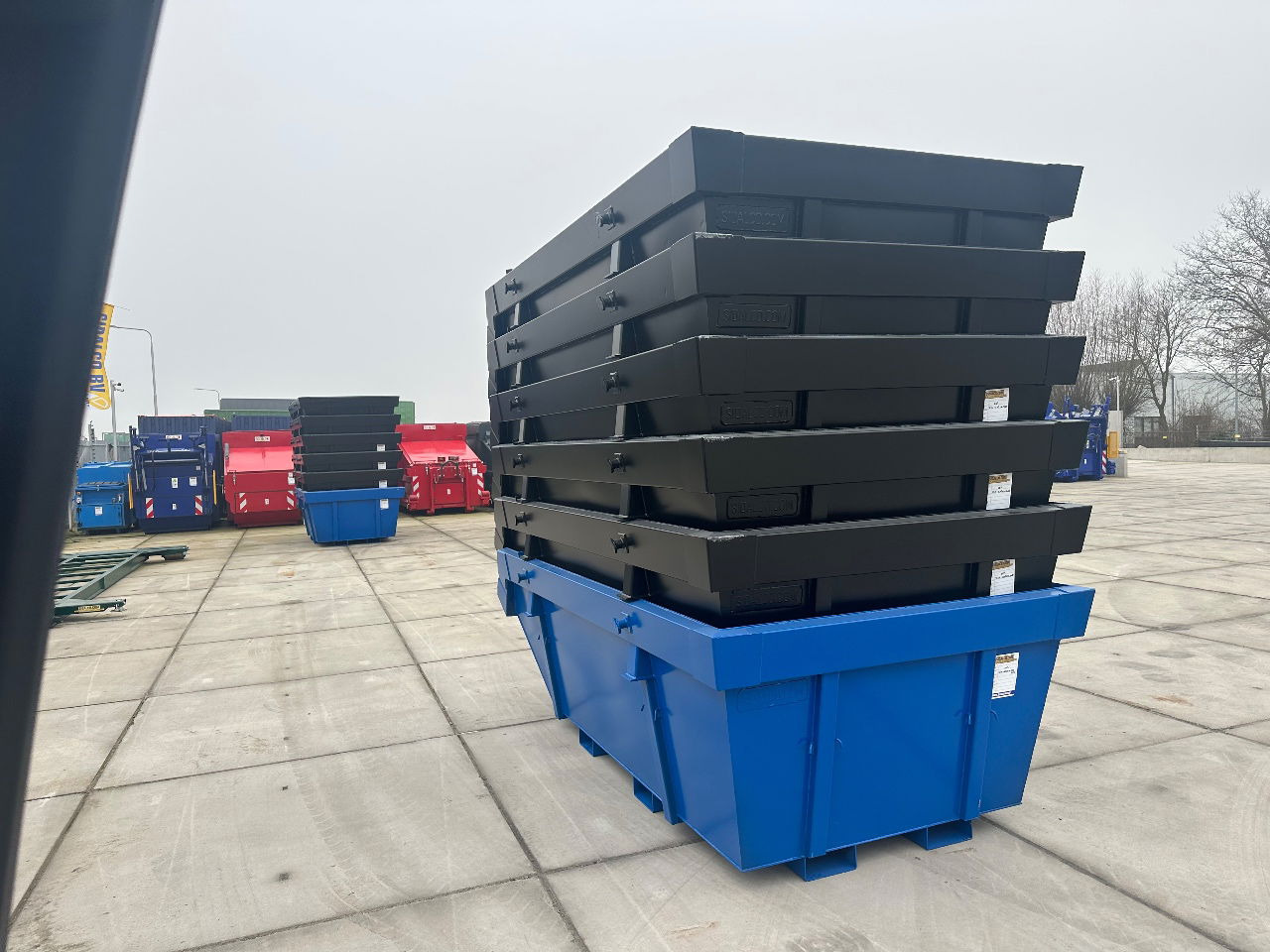 Sidalco 6m3 met heftruck lepel kokers - 箕斗箱:图1 Sidalco 6m3 met heftruck lepel kokers - 箕斗箱:图1