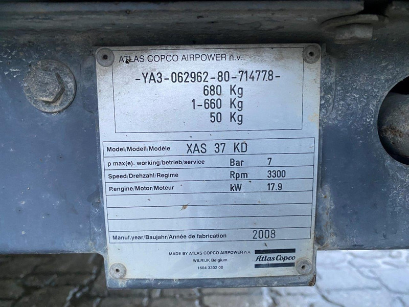 Atlas-Copco XAS 37 kd NVT - 空气压缩机:图5 Atlas-Copco XAS 37 kd NVT - 空气压缩机:图5