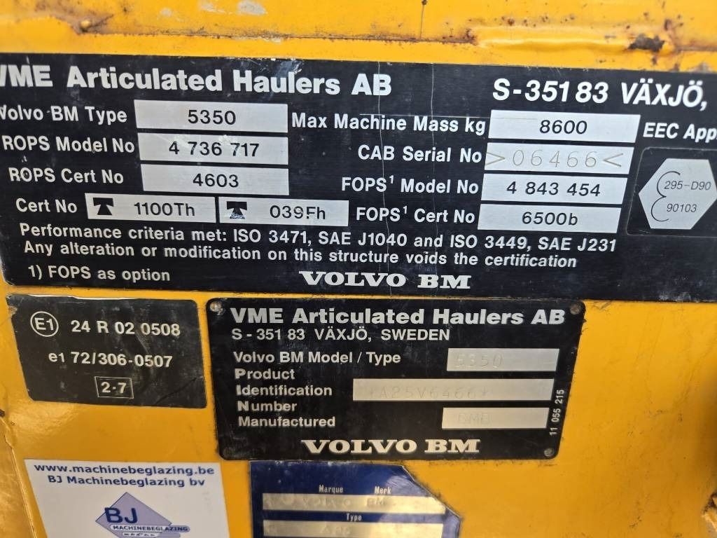 铰接式自卸车 Volvo BM A 25:图21 铰接式自卸车 Volvo BM A 25:图21