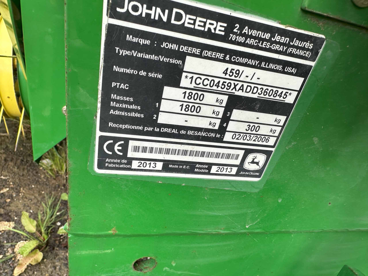 John Deere 459 baler - 方形打包机:图5 John Deere 459 baler - 方形打包机:图5