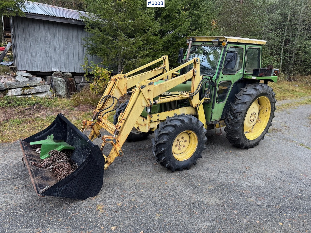 1977 John Deere 2030 w/ front loader, bucket and chains. - 拖拉机:图2 1977 John Deere 2030 w/ front loader, bucket and chains. - 拖拉机:图2