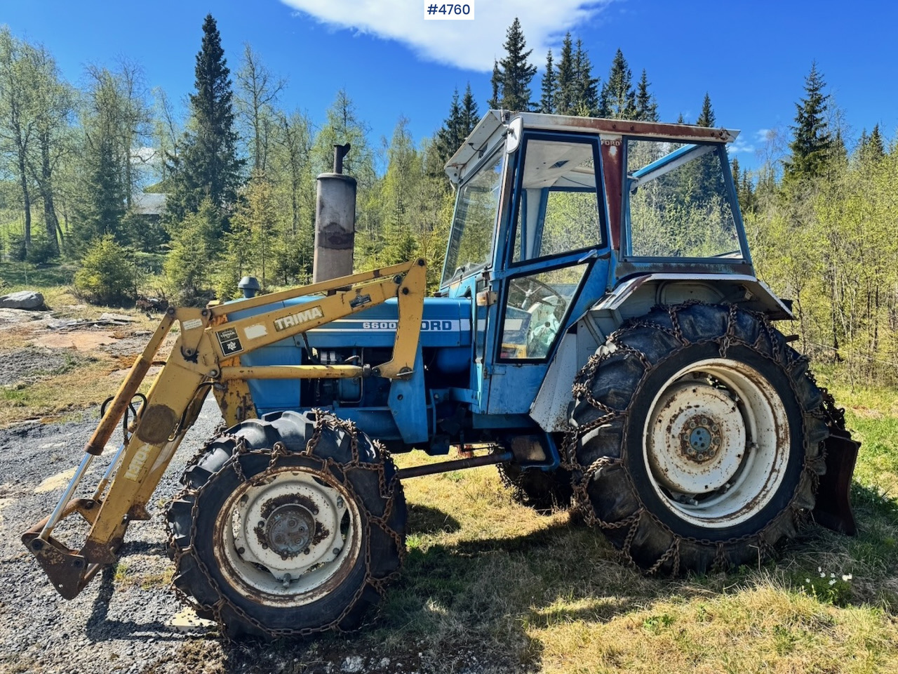 1978 Ford 6600 4x4 w/ Front Loader, Bucket, Twin Wheels and Winch. - 拖拉机:图1 1978 Ford 6600 4x4 w/ Front Loader, Bucket, Twin Wheels and Winch. - 拖拉机:图1