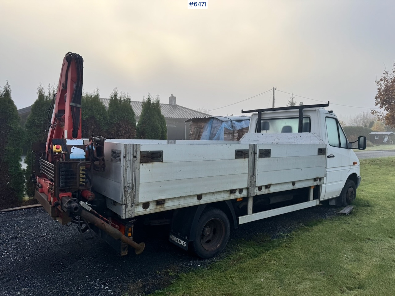 1996 Mercedes 412D Flatbed truck w/ Rear-mounted crane. - 平板货车:图5 1996 Mercedes 412D Flatbed truck w/ Rear-mounted crane. - 平板货车:图5