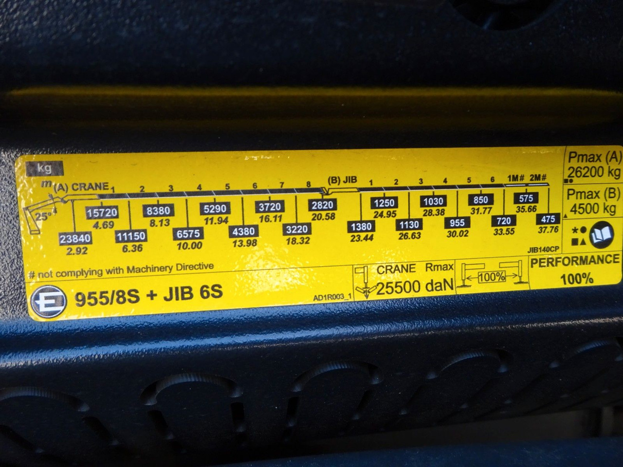 起重车, 栏板式/ 平板卡车 MAN 35.510 P+ 955 Effer jib Seilwind(100t Meterkran MAN 35.510 P+ 955 Effer jib Seilwind(100t Meterkran：图17