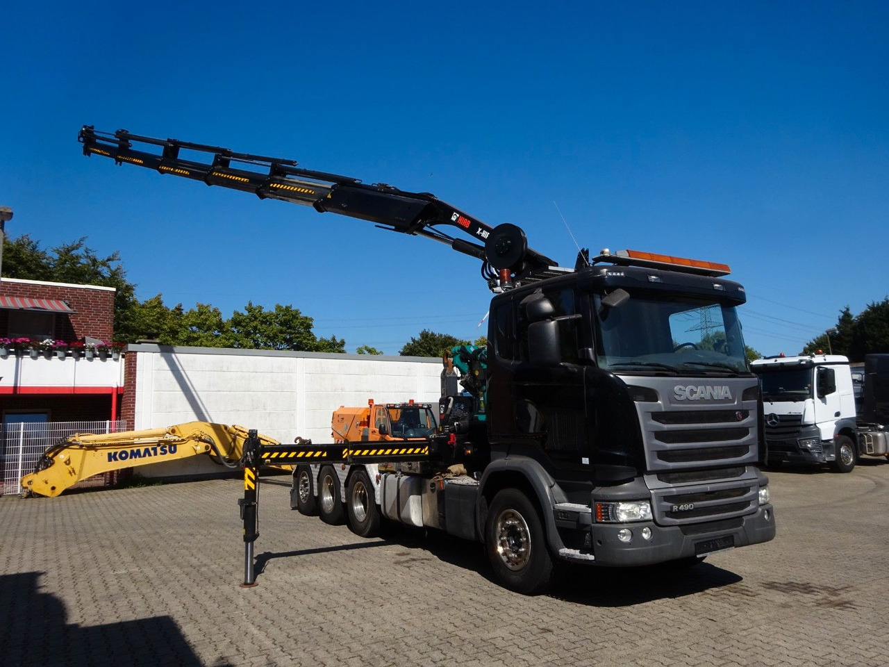 Scania R490 Abroller + HIAB 302E-6 Bj.2021 !Kran TRIDEM Scania R490 Abroller + HIAB 302E-6 Kran *BJ 2021* - 起重车, 吊钩升降车:图1 Scania R490 Abroller + HIAB 302E-6 Bj.2021 !Kran TRIDEM Scania R490 Abroller + HIAB 302E-6 Kran *BJ 2021* - 起重车, 吊钩升降车:图1