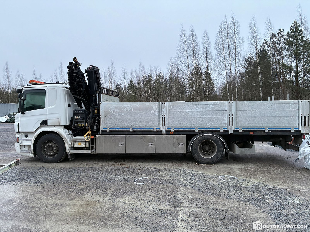 Scania P320, 2016 truck + Hiab crane, Tampere - 栏板式/ 平板卡车, 起重车:图4 Scania P320, 2016 truck + Hiab crane, Tampere - 栏板式/ 平板卡车, 起重车:图4