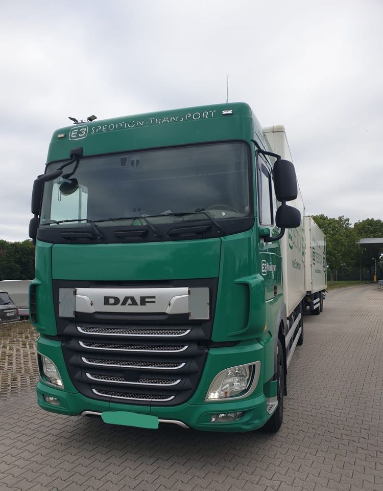 DAF XF ZESTAW TANDEM 2021 ORYGINALNY PRZEBIEG z Niemiec / PRZEJAZDOWY Z WINDĄ / - 厢式卡车:图1 DAF XF ZESTAW TANDEM 2021 ORYGINALNY PRZEBIEG z Niemiec / PRZEJAZDOWY Z WINDĄ / - 厢式卡车:图1