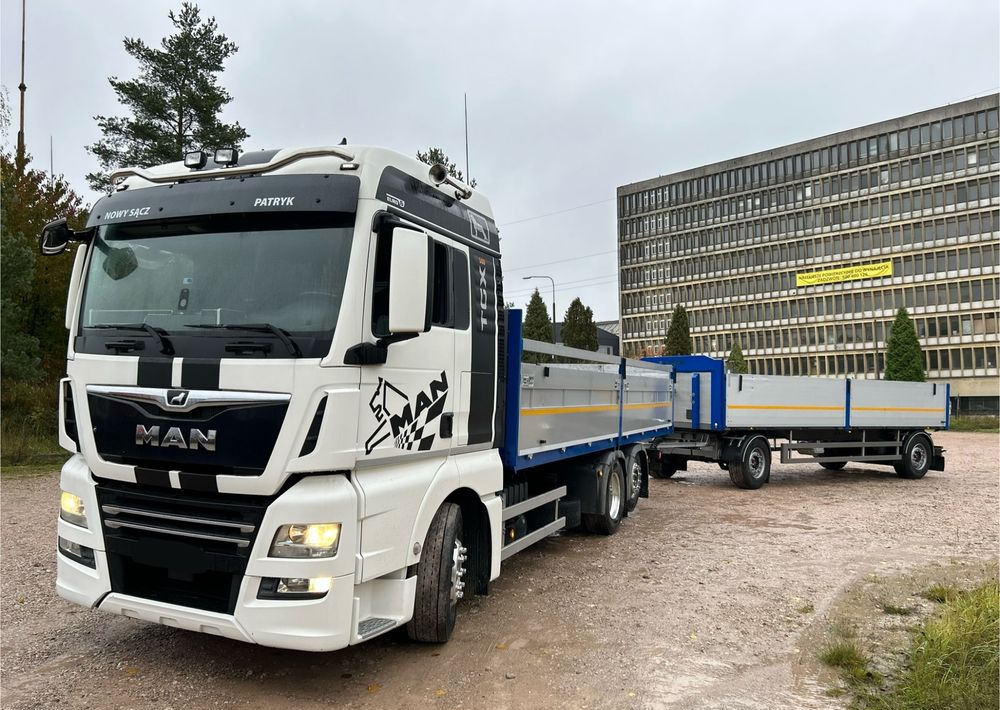 MAN TGX Tandem 1m burty TOP KOMPLET / ALUFELGI / zarejestrowany gotowy do pracy / przyczepa 18t / FULL OPCJA / 26.420 26.460 26.500 26.400 26.440 26.480 26.510 460 500 - 栏板式/ 平板卡车:图1 MAN TGX Tandem 1m burty TOP KOMPLET / ALUFELGI / zarejestrowany gotowy do pracy / przyczepa 18t / FULL OPCJA / 26.420 26.460 26.500 26.400 26.440 26.480 26.510 460 500 - 栏板式/ 平板卡车:图1