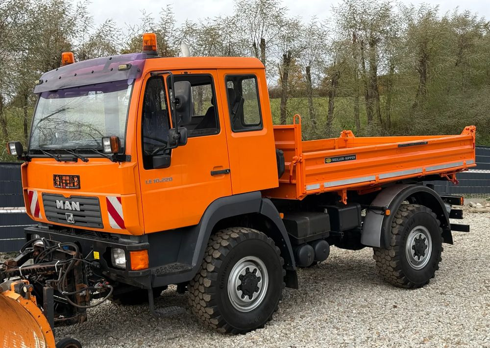 MAN * MAN 10-220 * Pług * Kiper Wywrotka Meiller * 4x4 * Zimowe Utrzymanie * Unimog * - 翻斗车:图3 MAN * MAN 10-220 * Pług * Kiper Wywrotka Meiller * 4x4 * Zimowe Utrzymanie * Unimog * - 翻斗车:图3