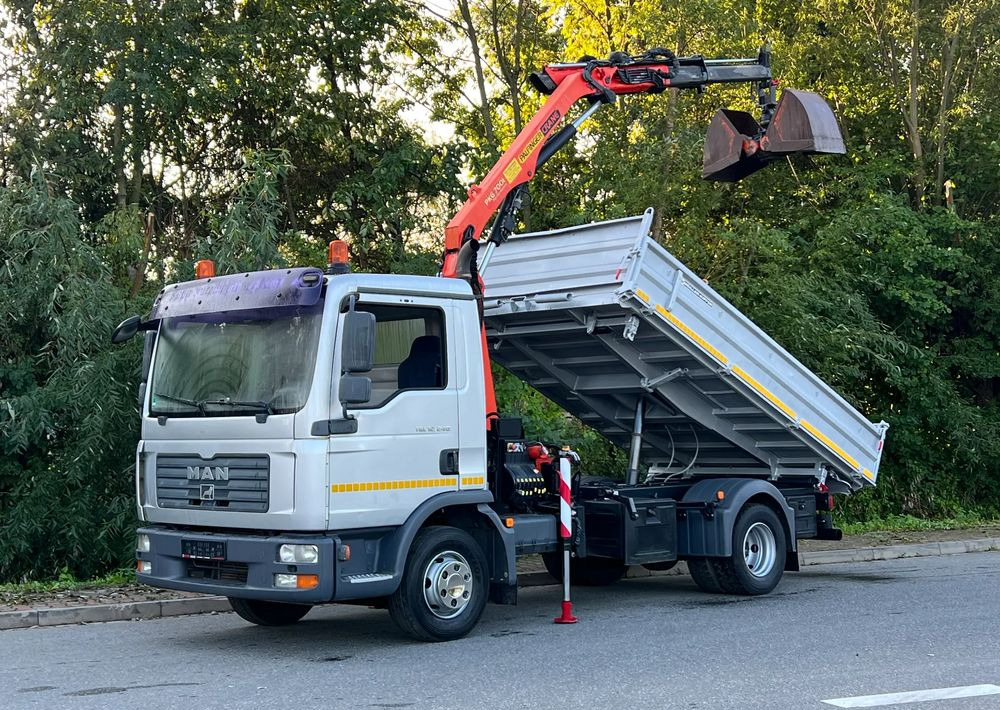 MAN MAN TGL 12-240 Kiper Wywrotka 4x2 Kran PALFINGER PK 12500 BARDZO DOBRY STAN - 翻斗车:图1 MAN MAN TGL 12-240 Kiper Wywrotka 4x2 Kran PALFINGER PK 12500 BARDZO DOBRY STAN - 翻斗车:图1