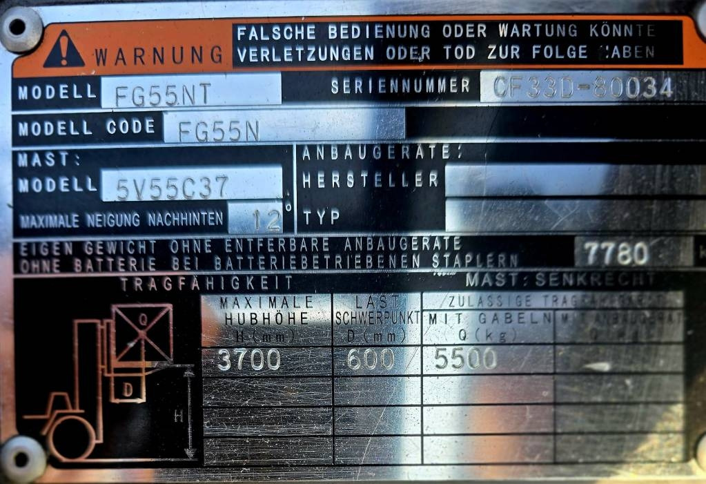 Mitsubishi FG 55 NT - 液化石油气叉车:图3 Mitsubishi FG 55 NT - 液化石油气叉车:图3