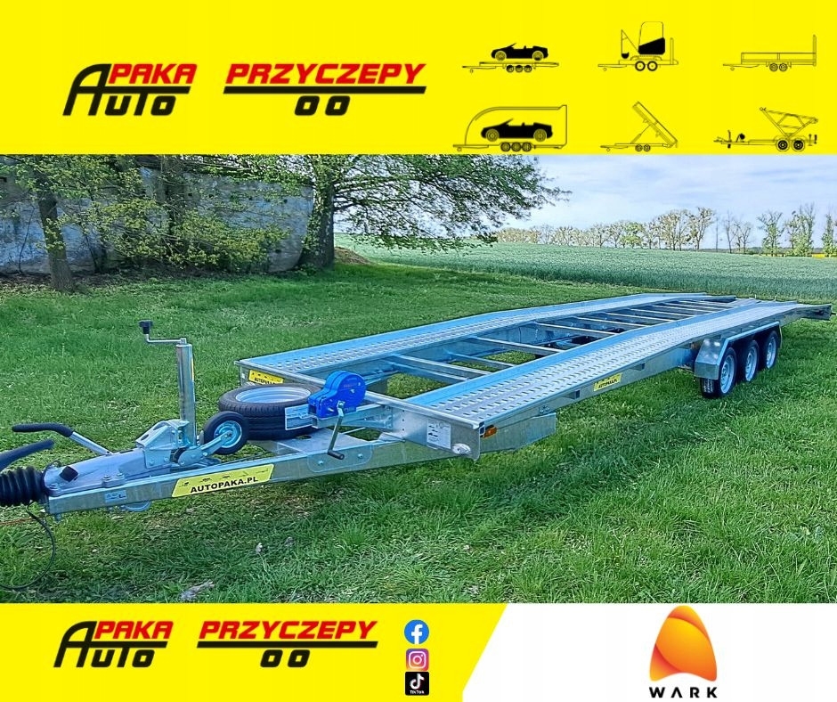 LAWETA Z NAJAZDAMI NA 2 AUTA 8,5x2M DMC 3500, 3 OSIE / CAR TRANSPORTER WITH RAMPS FOR 2 CARS 8.5x2M DMC 3500, 3 AXLES - 自动转运拖车:图1 LAWETA Z NAJAZDAMI NA 2 AUTA 8,5x2M DMC 3500, 3 OSIE / CAR TRANSPORTER WITH RAMPS FOR 2 CARS 8.5x2M DMC 3500, 3 AXLES - 自动转运拖车:图1