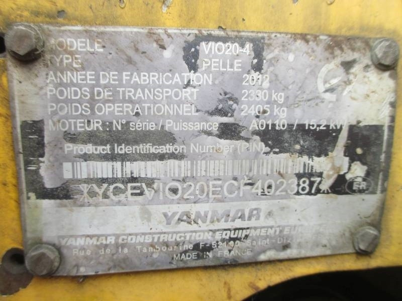 小型挖掘机 Yanmar Vio 20-4:图15 小型挖掘机 Yanmar Vio 20-4:图15