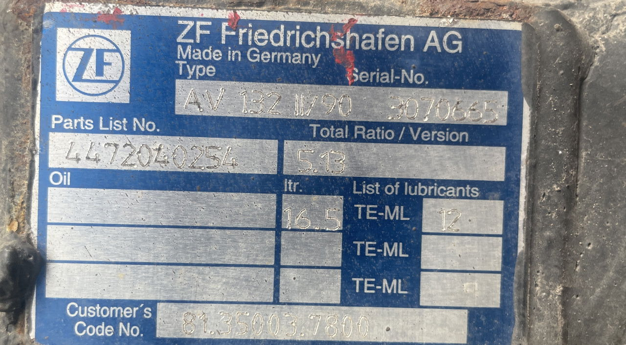 ZF Hinterachse Axis ZF AV132 II /90 5,13 4472040254 MAN Lions City - 后轴 适用于 巴士:图4 ZF Hinterachse Axis ZF AV132 II /90 5,13 4472040254 MAN Lions City - 后轴 适用于 巴士:图4