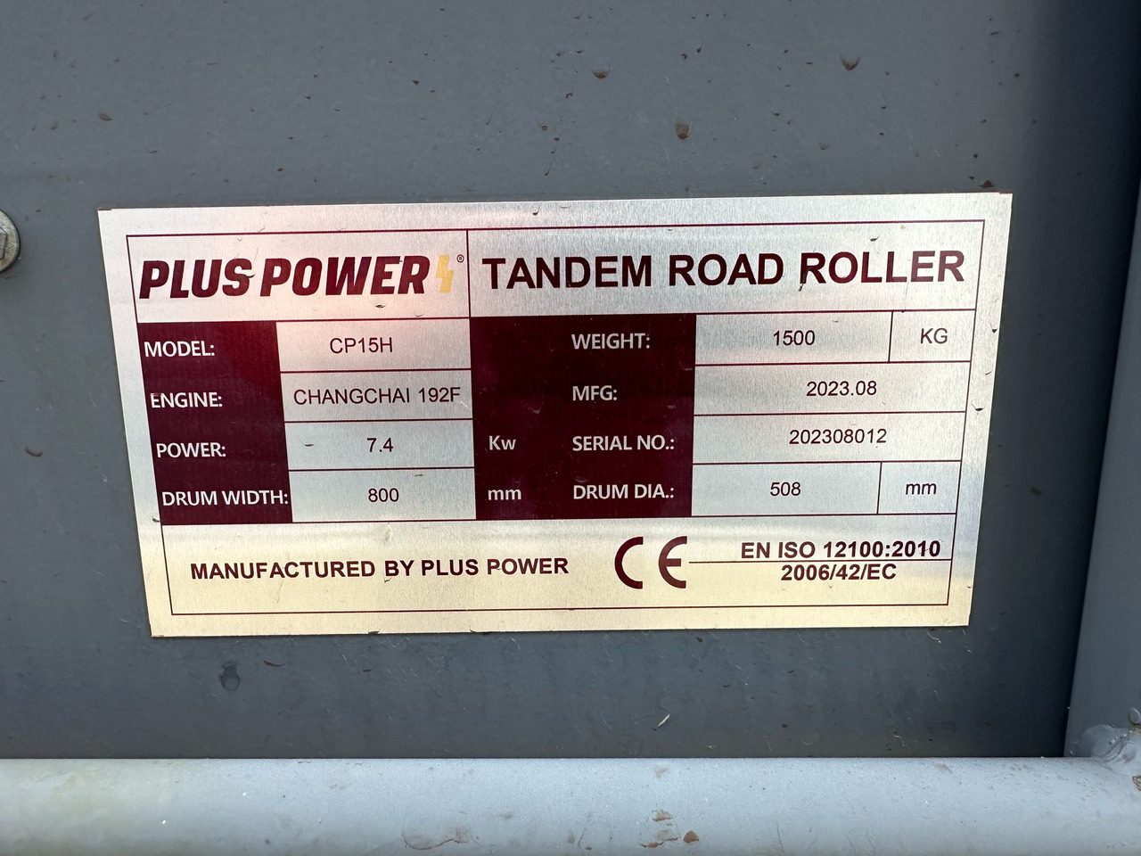 PLUS POWER CP15H VIBROCOMPACTOR CYLINDER - 碾压机:图5 PLUS POWER CP15H VIBROCOMPACTOR CYLINDER - 碾压机:图5