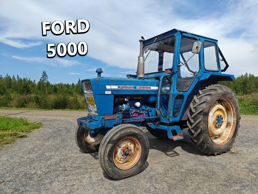 FORD 5000 traktori alkuperäiskuntoinen, Hara hytillä ja paljon hydrauliikkaa, katso video! - 拖拉机:图1 FORD 5000 traktori alkuperäiskuntoinen, Hara hytillä ja paljon hydrauliikkaa, katso video! - 拖拉机:图1