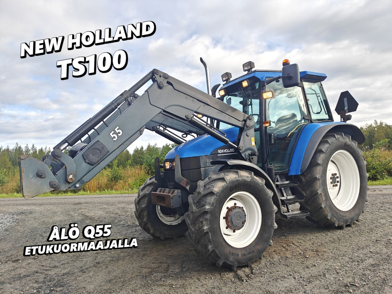 New Holland TS100, ES vaihteisto, ilmastointi, etukuormaaja Ålö Q55, katso video! - 拖拉机:图1 New Holland TS100, ES vaihteisto, ilmastointi, etukuormaaja Ålö Q55, katso video! - 拖拉机:图1