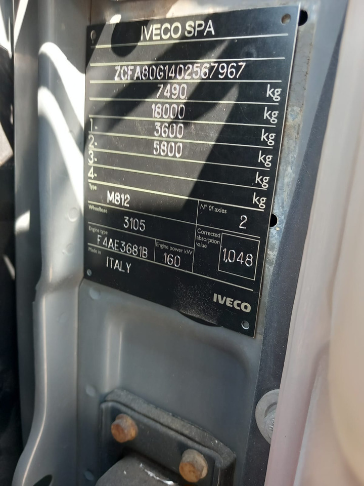 IVECO EUROCARGO 80E22 租赁 IVECO EUROCARGO 80E22：图7