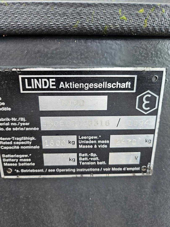 Linde H16 D - 柴油叉车:图4 Linde H16 D - 柴油叉车:图4