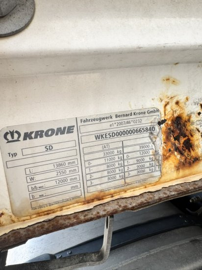 Krone Pritsche + Plane SD/DA06CLNF/1227XBF0 - 侧帘拖车:图5 Krone Pritsche + Plane SD/DA06CLNF/1227XBF0 - 侧帘拖车:图5
