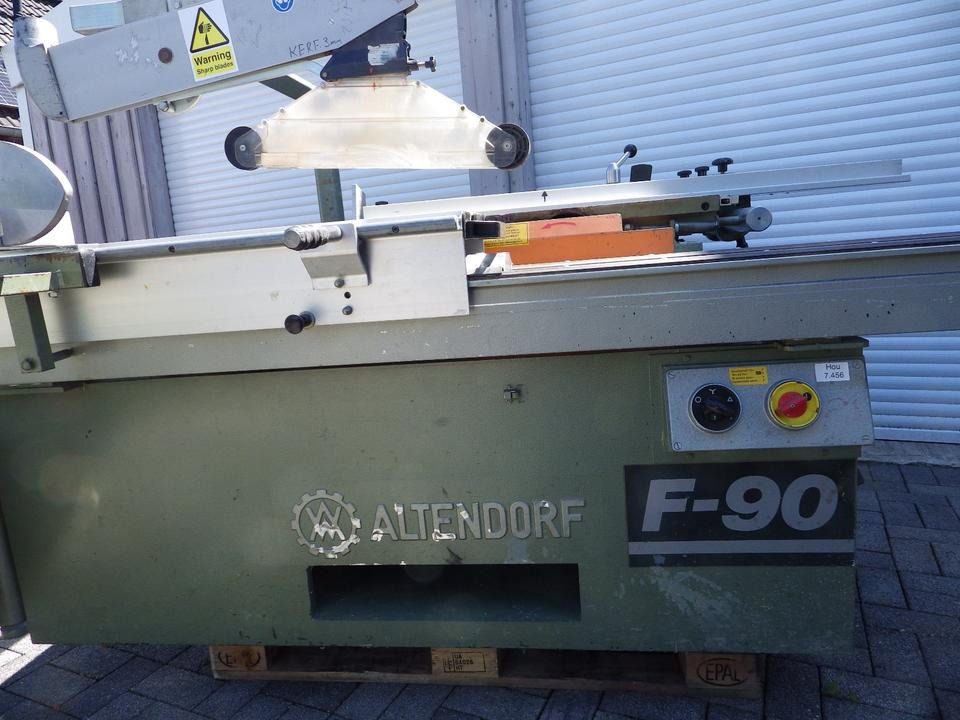 2 x Formatkreissäge mit Vorritzer Altendorf F90 und ROBLAND E300 - 木工机械:图1 2 x Formatkreissäge mit Vorritzer Altendorf F90 und ROBLAND E300 - 木工机械:图1