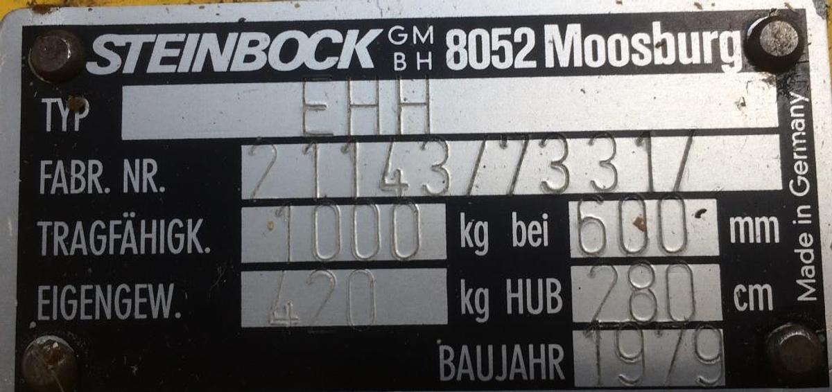 Geh-Hubstapler STEINBOCK - 堆垛机:图4 Geh-Hubstapler STEINBOCK - 堆垛机:图4