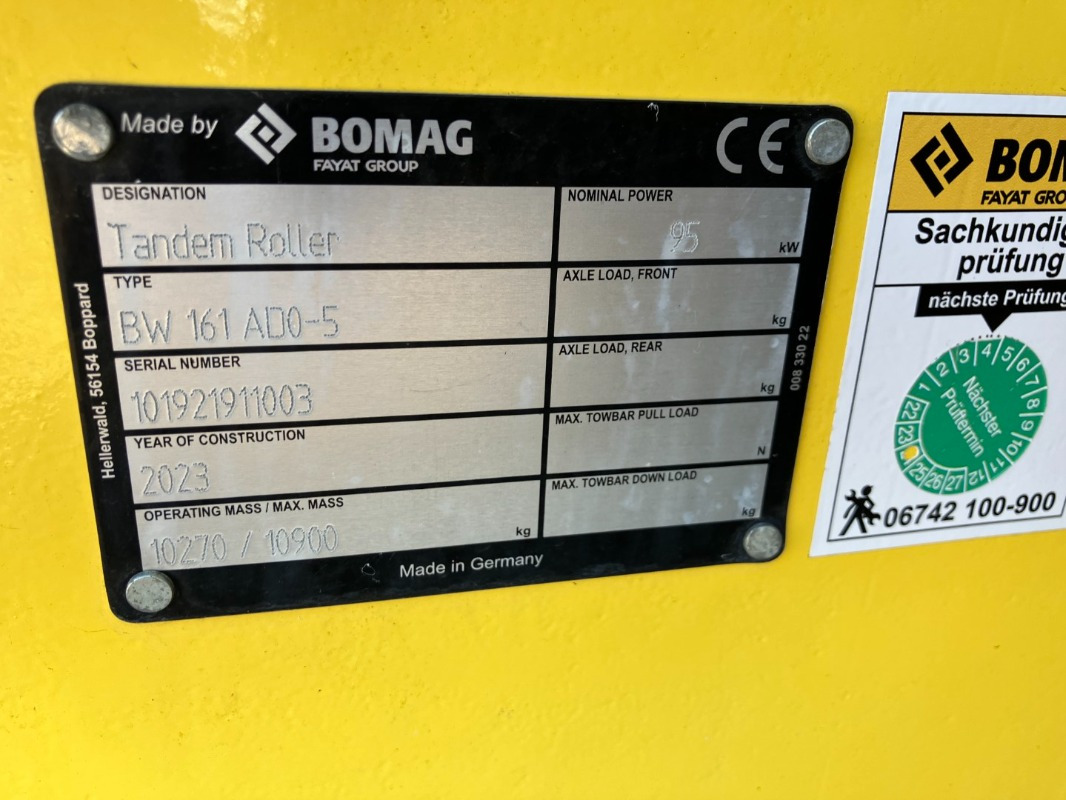 BOMAG DE BW 161 ADO-5  STage V/Tier 4f - 压路机:图2 BOMAG DE BW 161 ADO-5  STage V/Tier 4f - 压路机:图2