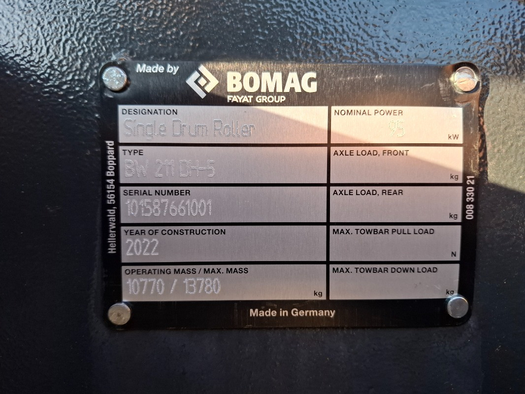 BOMAG DE BW 211 DH-5 Stage IV/TIER4f - 压实机:图2 BOMAG DE BW 211 DH-5 Stage IV/TIER4f - 压实机:图2