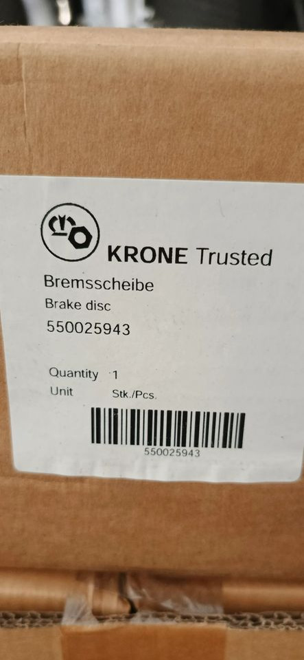 TARCZA HAMULCOWA KRONE NOWA 550025943 - 制动盘 适用于 卡车:图3 TARCZA HAMULCOWA KRONE NOWA 550025943 - 制动盘 适用于 卡车:图3